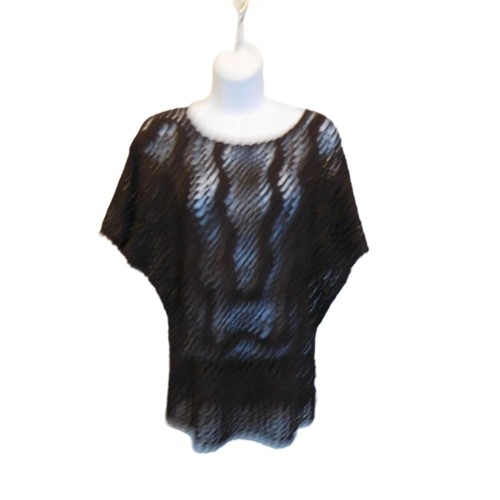 Women's Coldwater Creek Brown Knit Shirt Sz. XS 4-6 RN# 98516